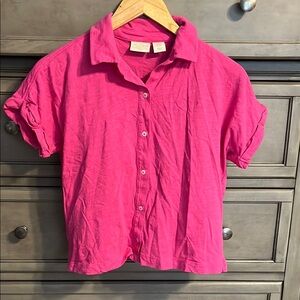 Pink collared shirt size XS